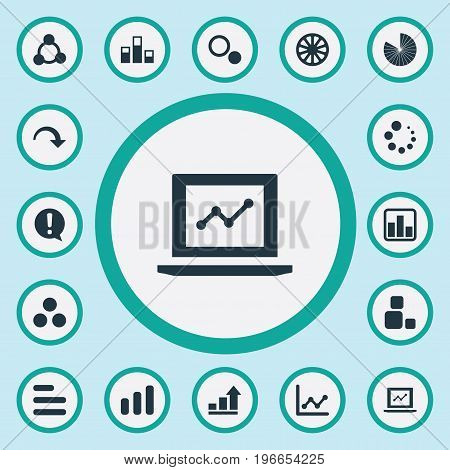 Elements Surge, Cycle, Loading And Other Synonyms Section, Chart And Analytic.  Vector Illustration Set Of Simple Chart Icons.