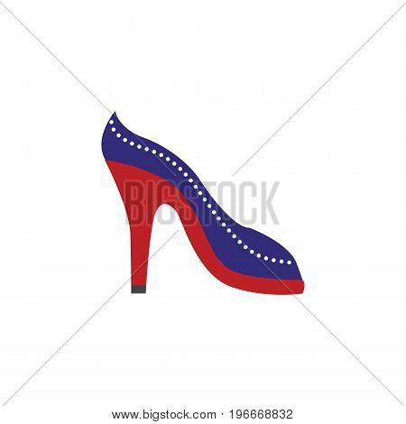 Heeled Shoe Vector Element Can Be Used For Heeled, Shoes, Sandal Design Concept.  Isolated Sandal Flat Icon.