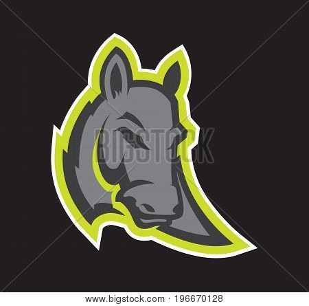 Donkey head.  Great for sports logo & team mascots.