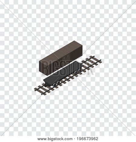 Delivery Tank Vector Element Can Be Used For Container, Wagon, Tank Design Concept.  Isolated Container Wagon Isometric.