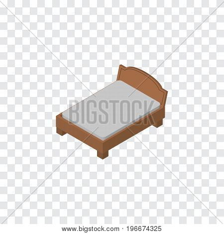 Bedstead Vector Element Can Be Used For Bedstead, Bed, Furniture Design Concept.  Isolated Bed Isometric.