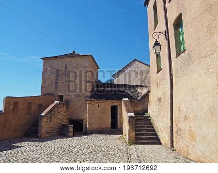 Old Castle Of Corte Forecourt, Corse, France