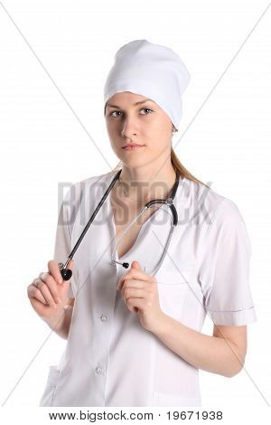 Giovane medico con stetoscopio