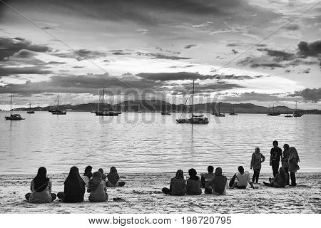 LANGKAWI ISLAND, JANUARY 17, 2017 - Langkawi resort, wellknown landmark in Malaysia, Asia