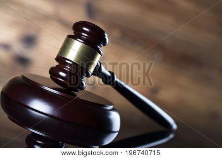 Gavel - auction and business concept. Place for text.