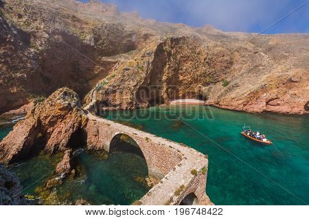 Fort in Berlenga island - Portugal - architecture background