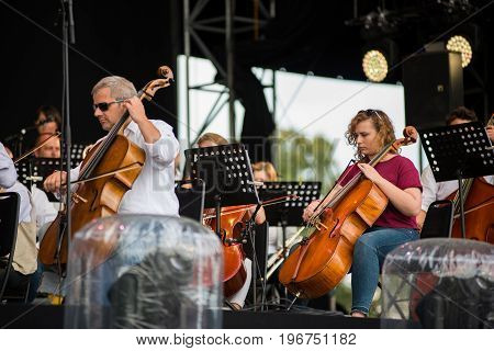 Hungarian Opera Orchestra From Cluj Performing A Live Concert
