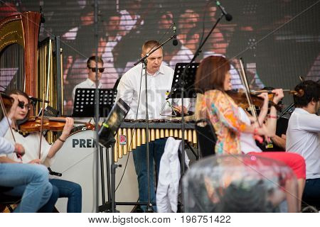 Hungarian Opera Orchestra From Cluj Performing A Live Concert