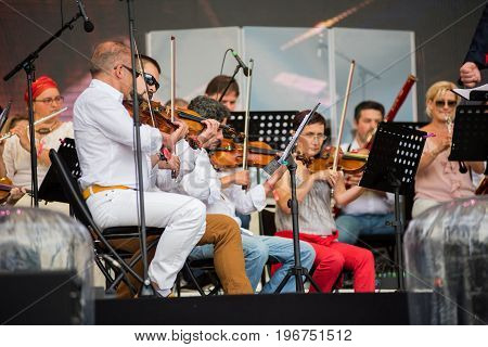 Hungarian Opera Orchestra From Cluj Performing A Live Concert