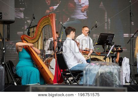 Hungarian Opera Orchestra From Cluj Performing A Live Concert