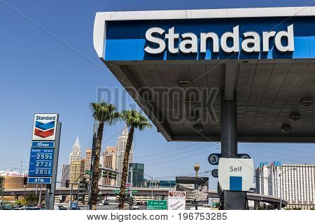 Las Vegas - Circa July 2017: Standard Oil Gasoline Station. The Standard name is a trademark of the Chevron Corporation 