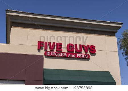 Las Vegas - Circa July 2017: Five Guys Restaurant. Five Guys is a Fast Casual Restaurant Chain in the US and Canada 
