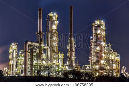 Chemical industry in the Leune works, Germany