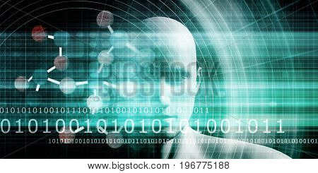 Molecular Diagnostics as a Science Concept Abstract 3D Illustration Render