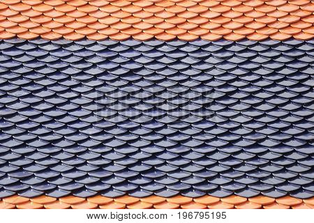 roof of the Thai temple for the design background.