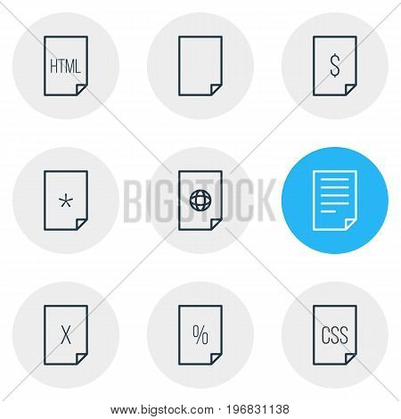 Editable Pack Of Internet, Basic, Remove And Other Elements.  Vector Illustration Of 9 File Icons.