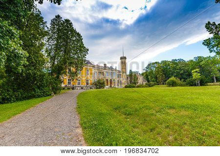 Karolyi Castle in Fuzerradvany Hungary, outdoor shot