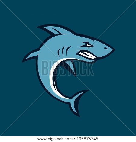 Shark illustration. Shark isolated on background. Vector stock.