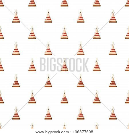 Portable gas burner pattern seamless repeat in cartoon style vector illustration
