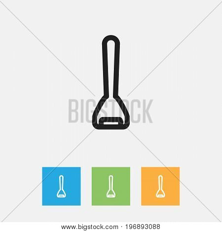 Vector Illustration Of Equipment Symbol On Potato Peeler Outline