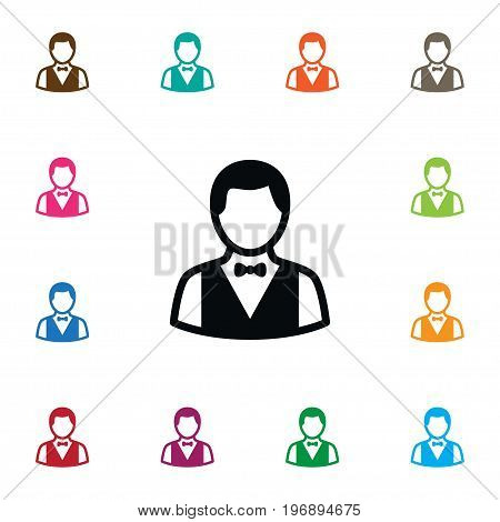Boy  Vector Element Can Be Used For Boy, Depositor, Croupier Design Concept.  Isolated Depositor Icon.