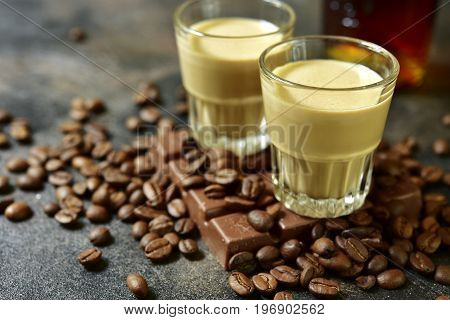 Homemade Chocolate Coffee Cream Liquor.