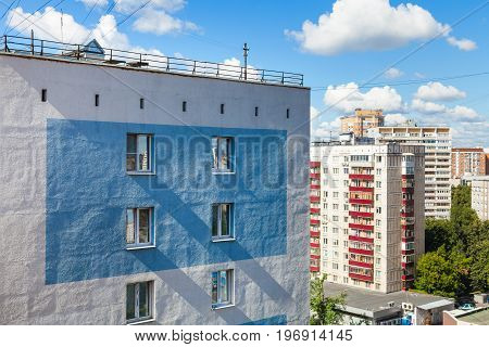 Residential Houses In Moscow City In Sunny Day