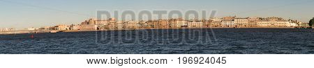 St. Petersburg, Russia - 28 June 2017: Auto Bridge Across The Neva River In St. Petersburg.