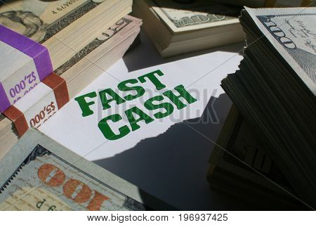 Fast Cash With Money High Quality Stock Photo