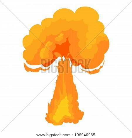 Terrible explosion icon. Cartoon illustration of terrible explosion vector icon for web on white background