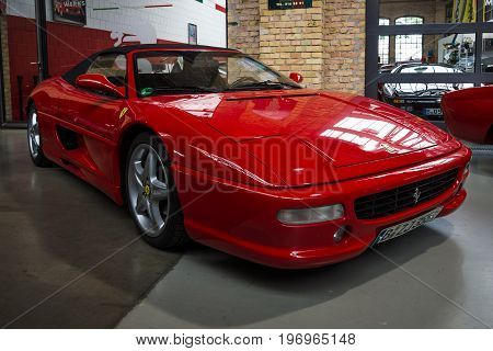 BERLIN - MAY 10 2015: Sports car Ferrari F355 Spider (Type F129). 28th Berlin-Brandenburg Oldtimer Day