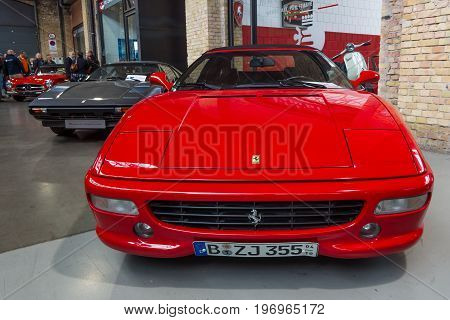 BERLIN - MAY 10 2015: Sports car Ferrari F355 Spider (Type F129). 28th Berlin-Brandenburg Oldtimer Day
