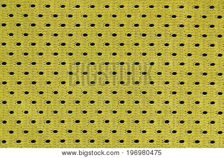 Texture Of Sportswear Made Of Polyester Fiber. Outerwear For Sports Training Has A Mesh Texture Of S