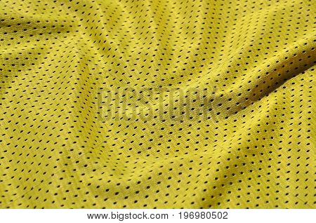 Texture Of Sportswear Made Of Polyester Fiber. Outerwear For Sports Training Has A Mesh Texture Of S