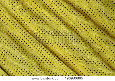 Texture Of Sportswear Made Of Polyester Fiber. Outerwear For Sports Training Has A Mesh Texture Of S