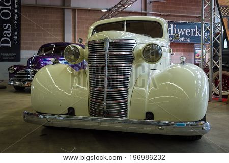 PAAREN IM GLIEN GERMANY - MAY 23 2015: Vintage car Chevrolet Master Serie GB Business Coupe. The oldtimer show in MAFZ.