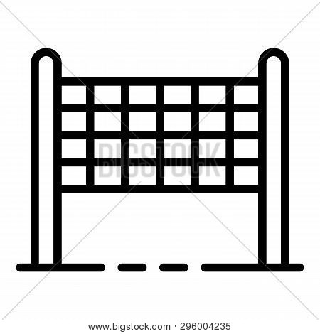 Volleyball Net Icon. Outline Volleyball Net Vector Icon For Web Design Isolated On White Background