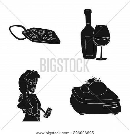 Vector Illustration Of Food And Drink Symbol. Set Of Food And Store Stock Symbol For Web.