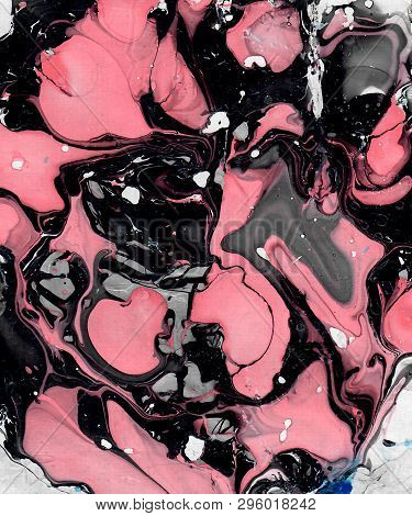 Hand-painted  Abstract Background With Paint Splashes. Design For Background, Banner, Flaer,poster,b