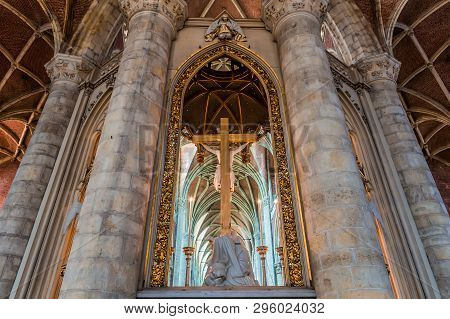 Interiors Of Saint Michael Cathedral, Ghent, Belgium