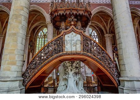 Interiors Of Saint Michael Cathedral, Ghent, Belgium