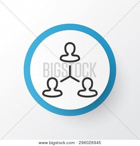 Team Structure Icon Symbol. Premium Quality Isolated Hierarchy Element In Trendy Style.