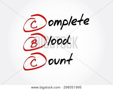Cbc - Complete Blood Count Acronym, Concept Background