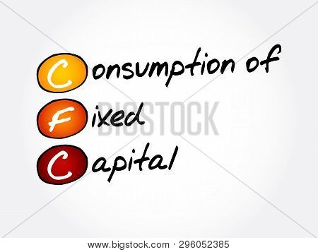 Cfc - Consumption Of Fixed Capital Acronym, Business Concept Background