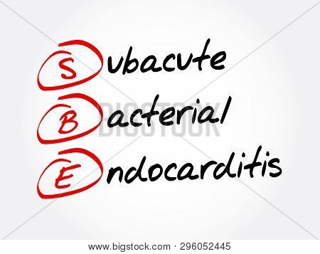 Sbe - Subacute Bacterial Endocarditis Acronym, Concept Background
