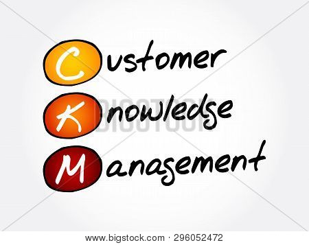 Ckm - Customer Knowledge Management Acronym, Business Concept Background