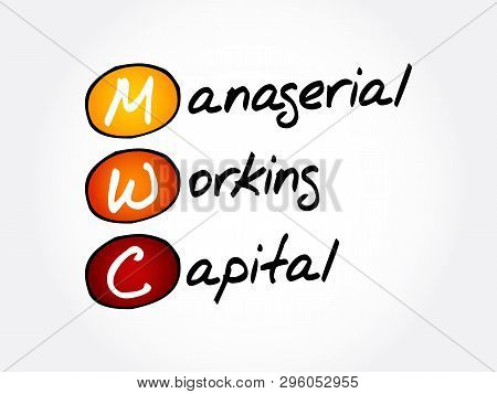 Mwc - Managerial Working Capital Acronym, Business Concept Background