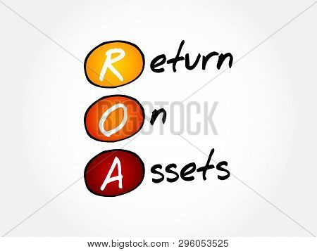 Roa - Return On Assets Acronym, Business Concept Background