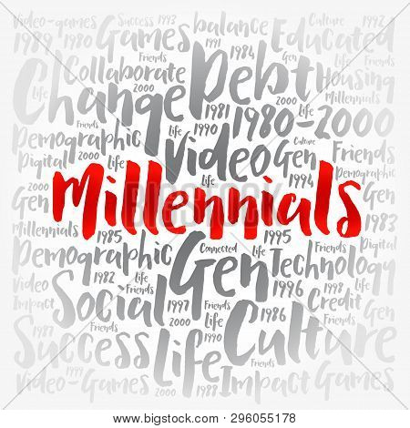Millennials Word Cloud Image & Photo (Free Trial) | Bigstock