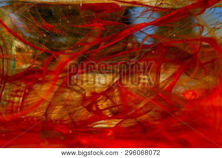 Glass Blocks Background, Glas Wall Texture With Colors Inside, Glass With Cooler Inside,